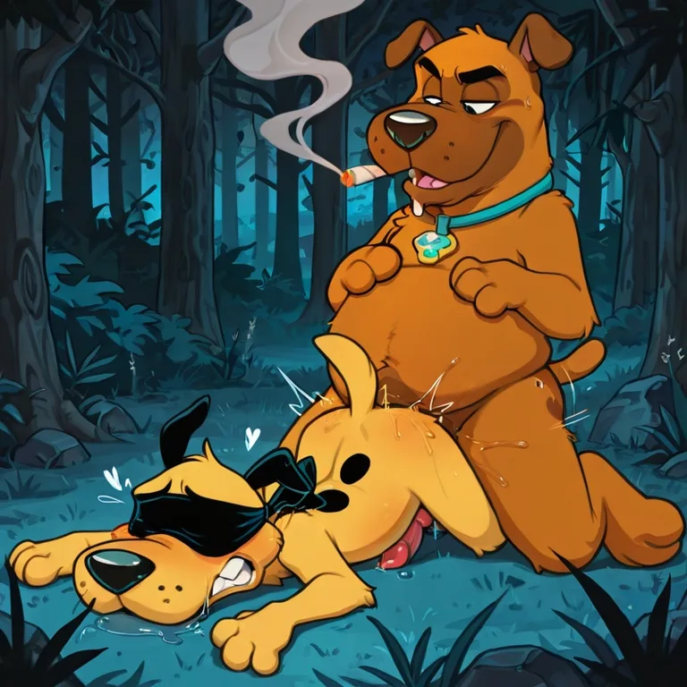 Courage the Cowardly Dog in Compromising Situation