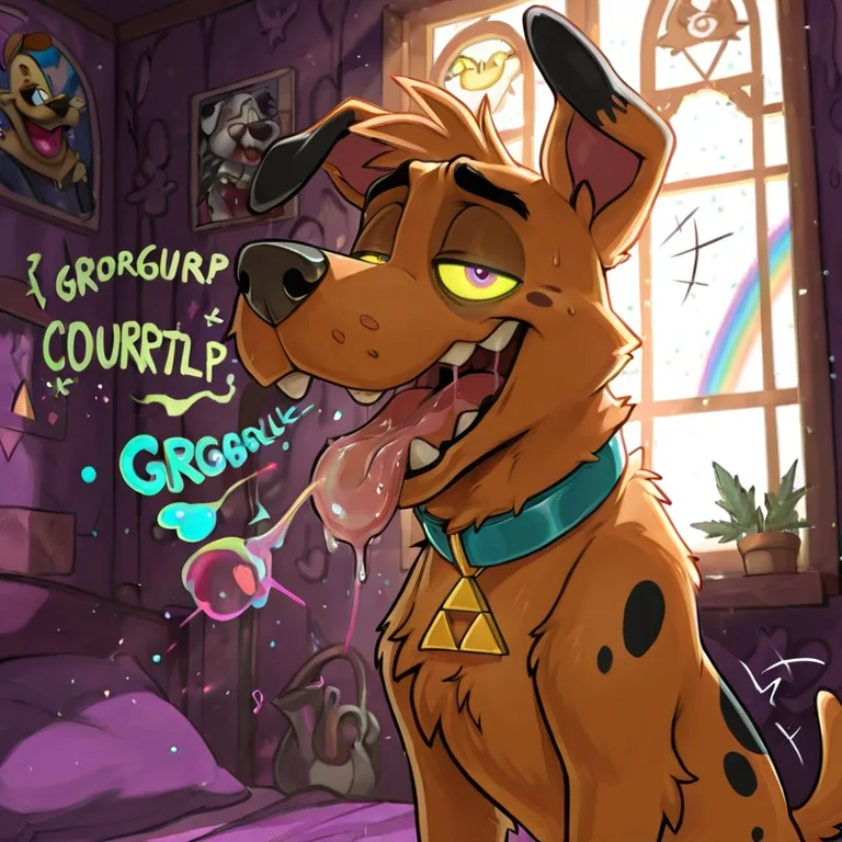 Courage the Cowardly Dog in Rainbow Vore Scene