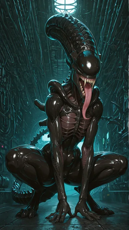 Alien Insectoid Predator in Submarine Setting