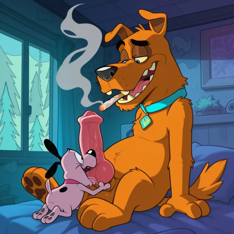 Courage the Cowardly Dog Smoking Marijuana
