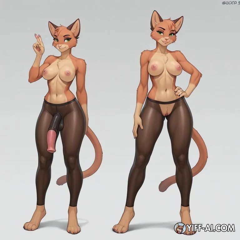 Catgirl, Strong Tights, Horsepenis, Standing Full Body