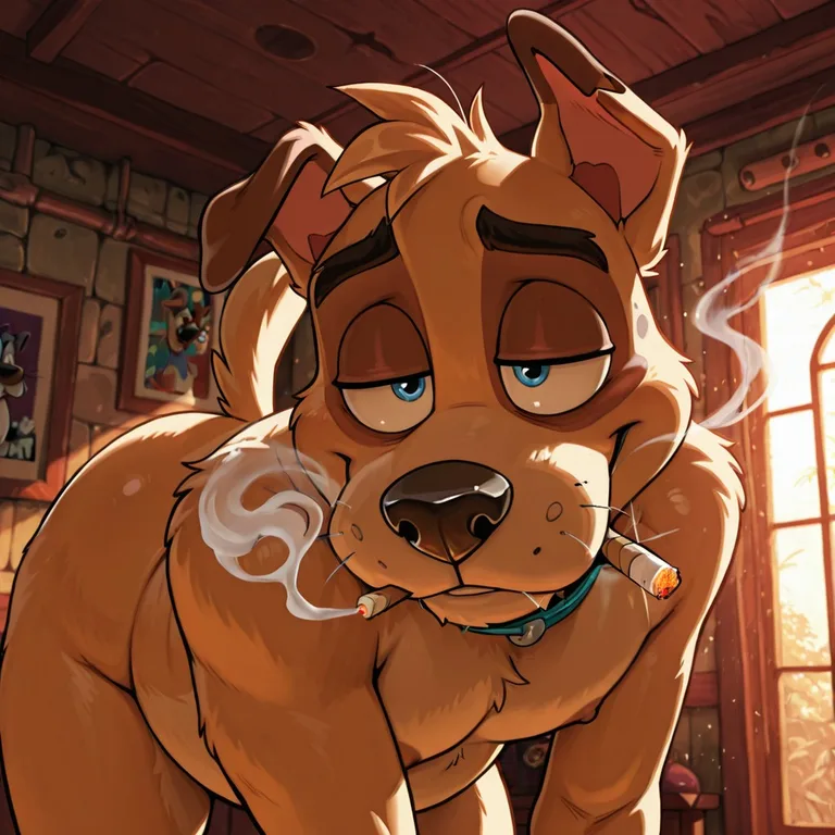 Courage the Cowardly Dog as a Pot-Smoking Canine