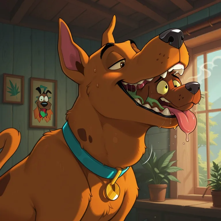 Courage the Cowardly Dog and Scooby-Doo Share a Joint