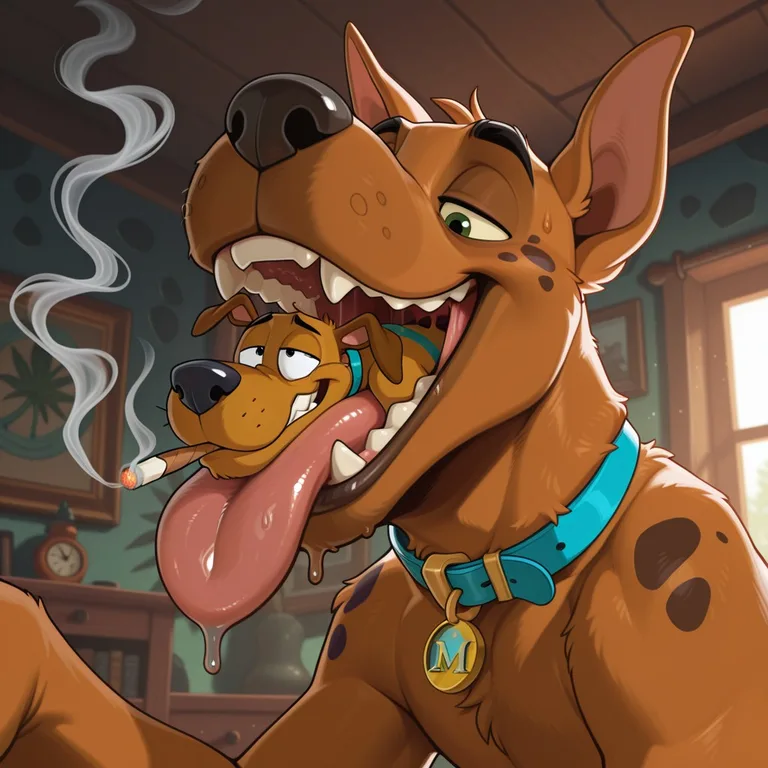 Scooby Doo Swallowing Courage the Cowardly Dog Whole Duo