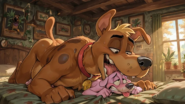 Courage the Cowardly Dog as a Stoned Scooby Fox