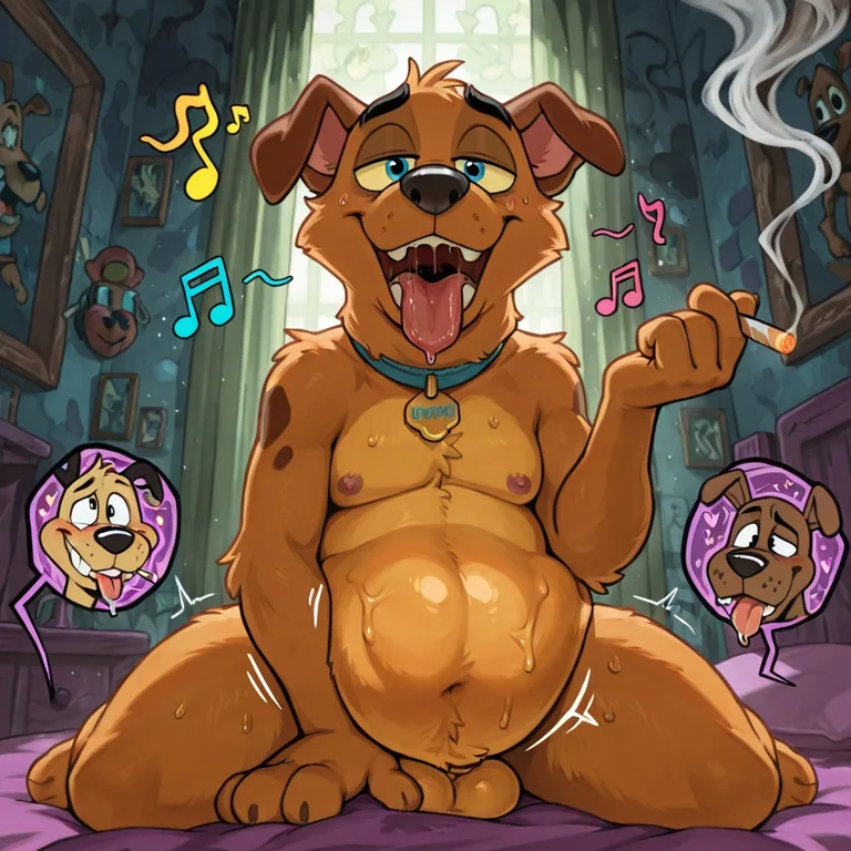 Courage the Cowardly Dog in Rainbow Vore Scene