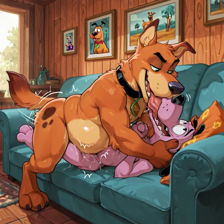 Courage the Cowardly Dog in Intimate Group Scene