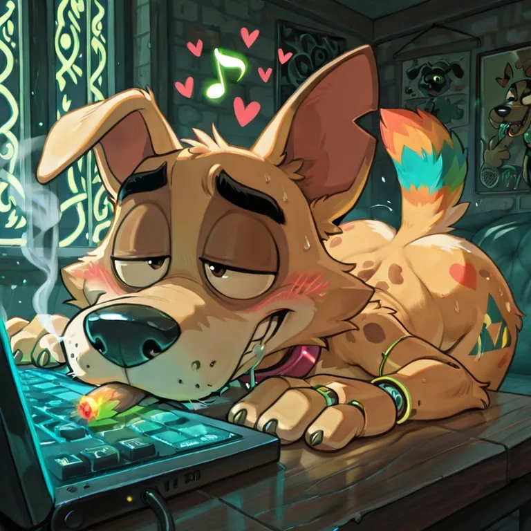 Courage the Cowardly Dog as Hypnotic Stoner Fox
