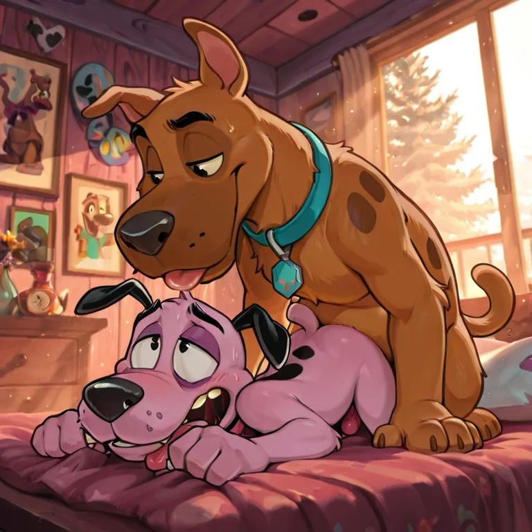 Courage the Cowardly Dog and Scooby-Doo Together