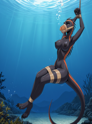 Jurassic Park Dinosaur Underwater Scene
