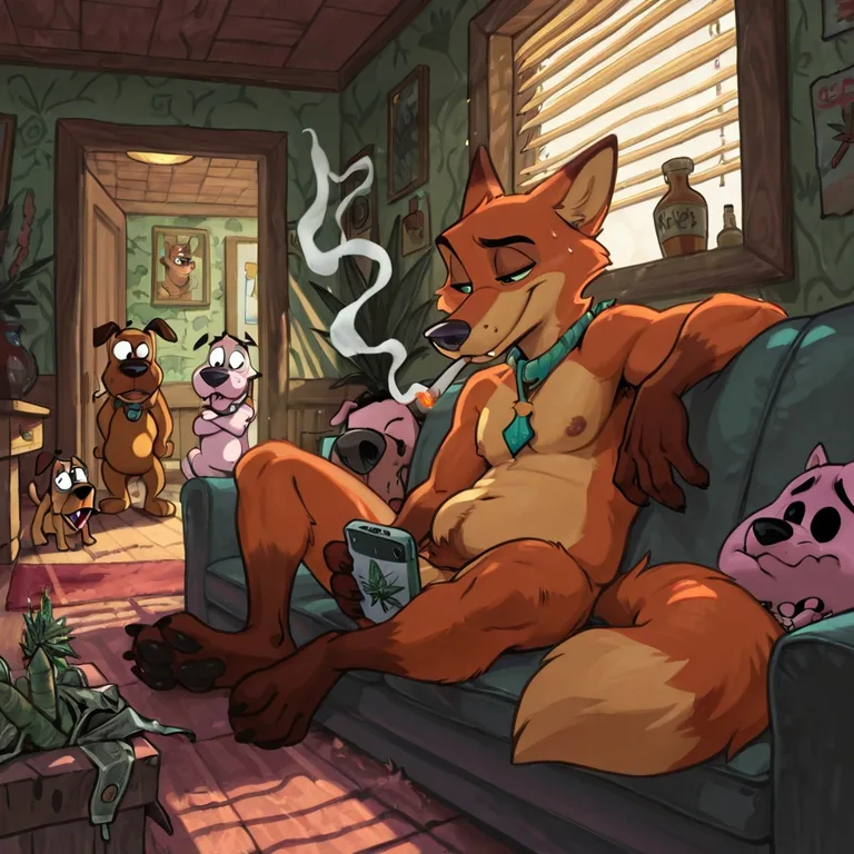 Courage the Cowardly Dog Stoned Anthro Male