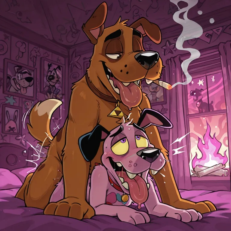 Courage the Cowardly Dog and Scooby Doo Stoner Adventure Slightly_chubby