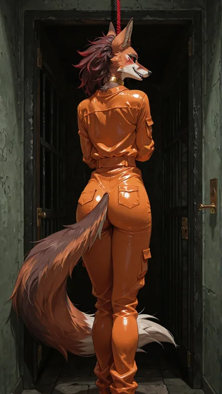 Maned Wolf Prisoner in Orange Jumpsuit