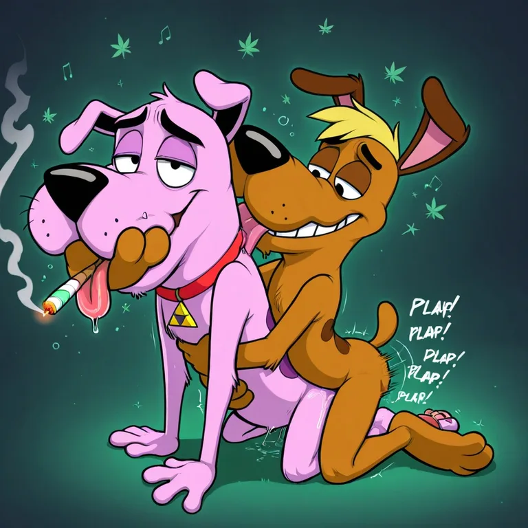Courage the Cowardly Dog Stoned with Scooby Doo