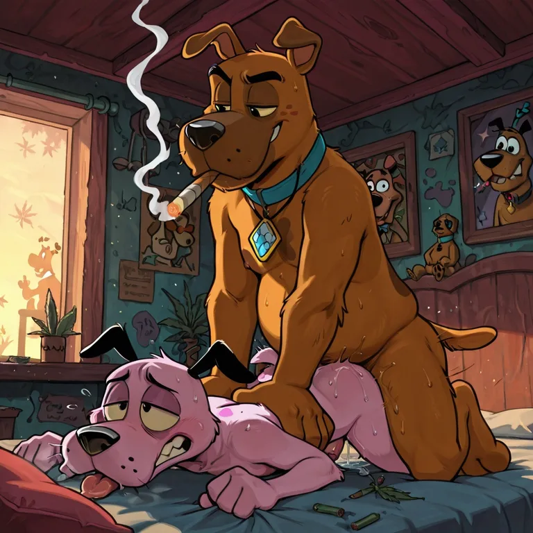 Cannabis-Enhanced Courage the Cowardly Dog Adventure