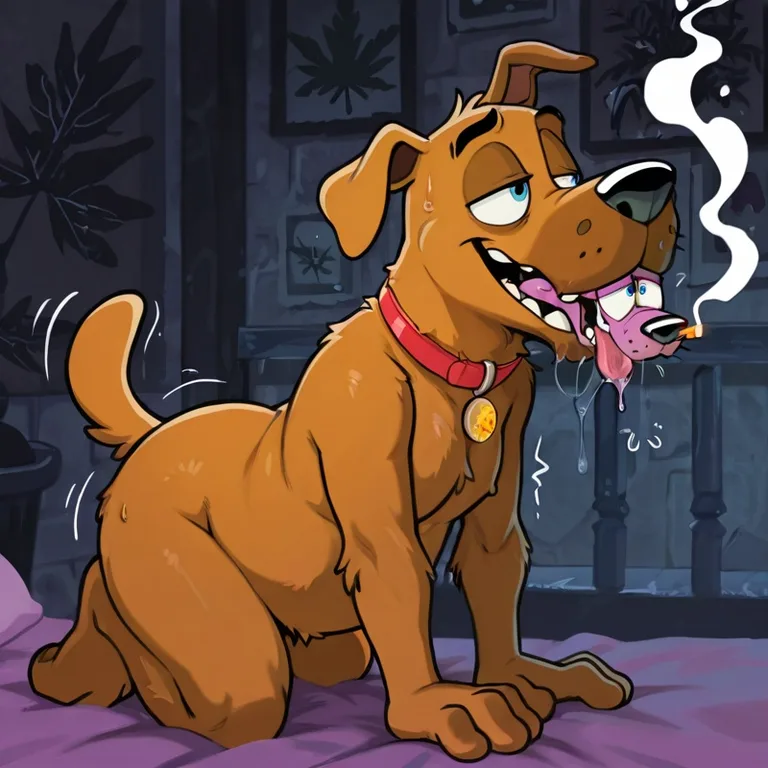 Courage the Cowardly Dog as a Seductive Stoner Canine