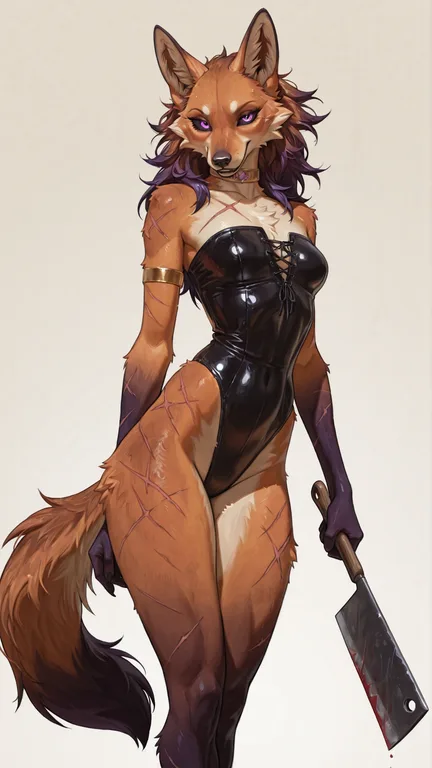 Battle-Scarred Maned Wolf with Cleaver