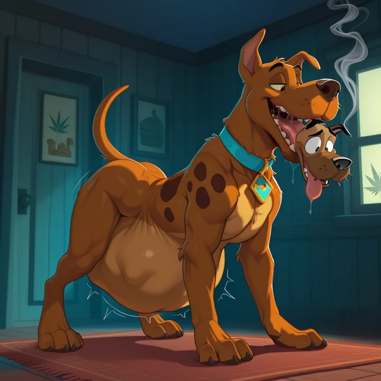 Scooby Doo And Courage In A Forest Glade