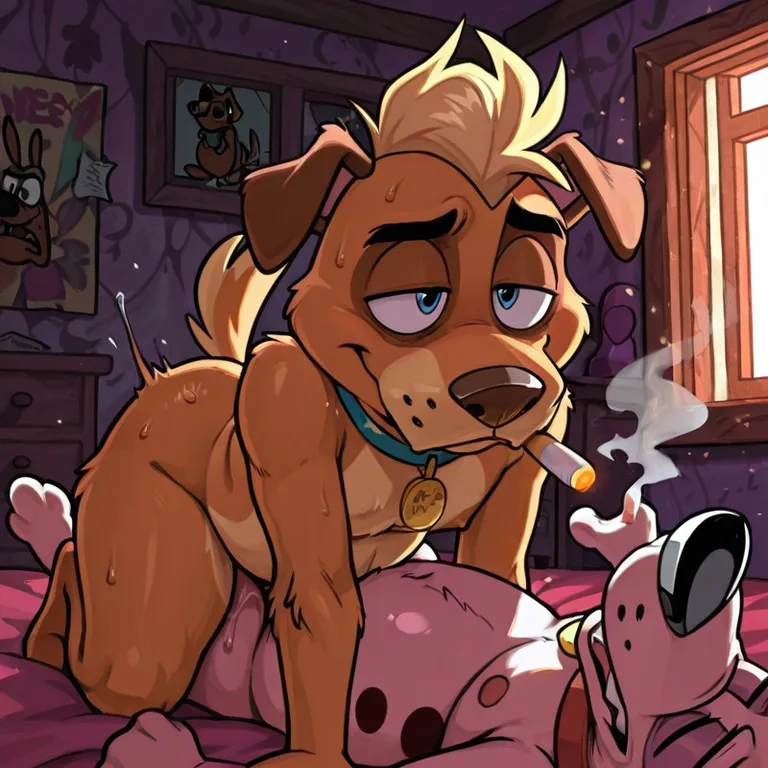 Courage the Cowardly Dog Nude Portrait