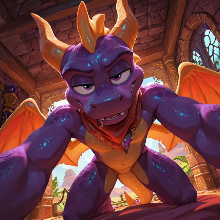 Playful Purple Dragon Duo