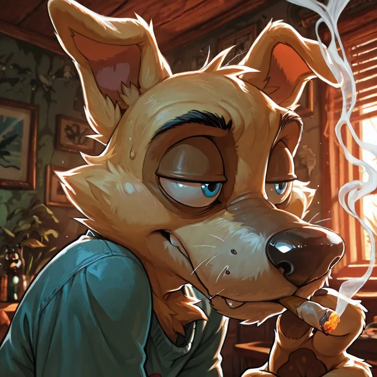 Courage the Cowardly Dog Smoking Marijuana Solo