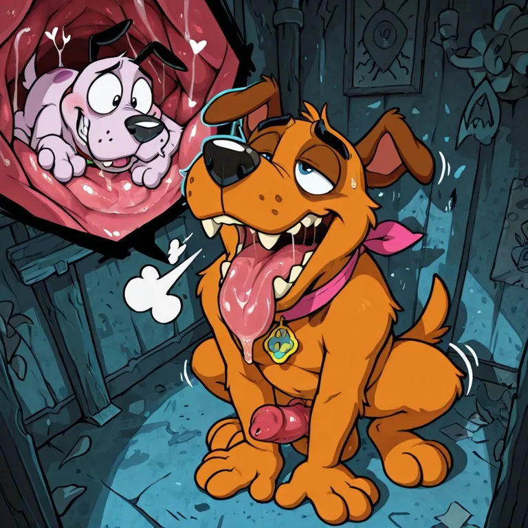 Courage the Cowardly Dog Stoner Illustration Solo