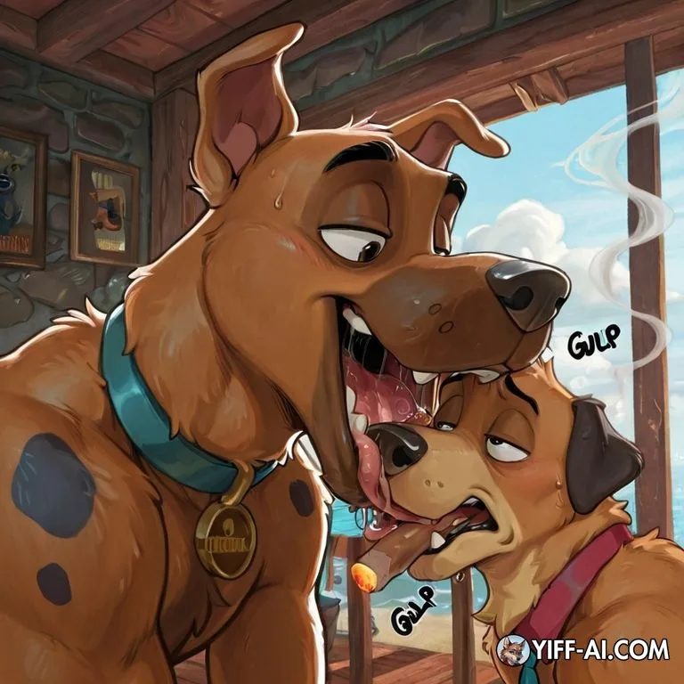 Courage the Cowardly Dog Swallowing Scooby Doo