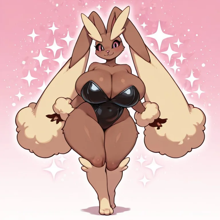 Lopunny Poses Gracefully In Pastel Studio Light