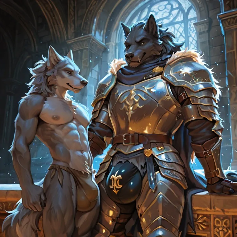 Muscular Wolf Warrior in Loin Cloth