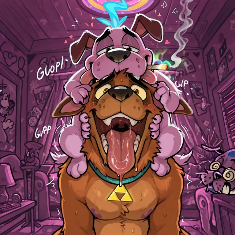 Courage the Cowardly Dog Stoned and Romantic Slightly_chubby