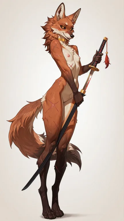 Battle-Scarred Maned Wolf Warrior