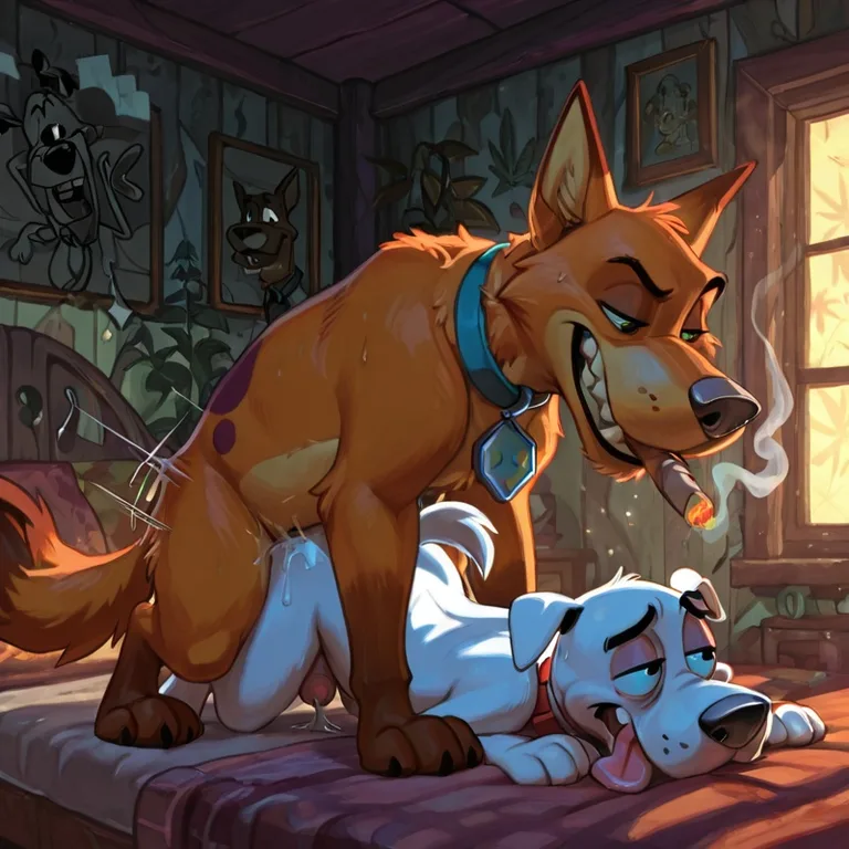 Male Courage the Cowardly Dog Stoned