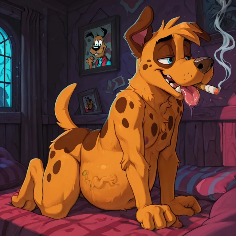 Courage the Cowardly Dog as a Blonde Dalmatian