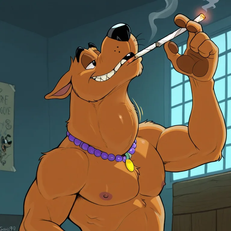 Courage the Cowardly Dog and Scooby-Doo Consuming Marijuana
