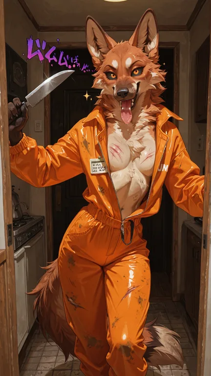 Maned Wolf in Ripped Prison Jumpsuit
