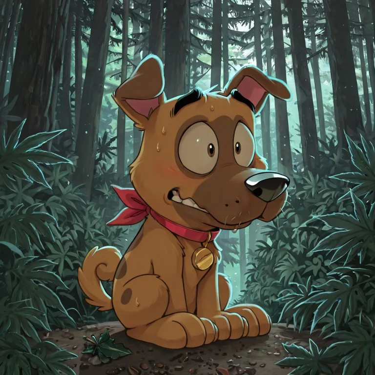 Courageous Furry in 90s Cartoon Style