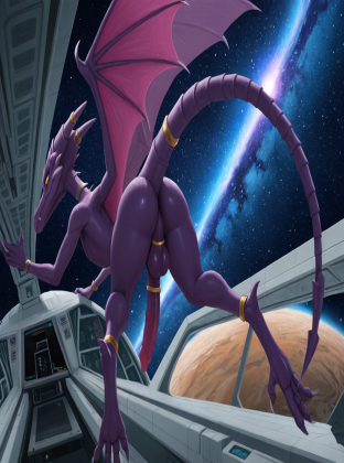 Cosmic Space Station with Winged Ridley