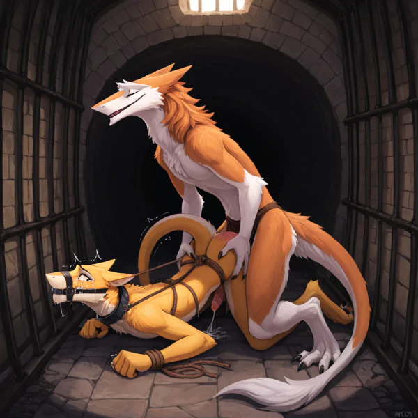 Captive Furry Slaves in Dungeon