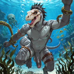 Prehistoric Raptor Underwater Peril
