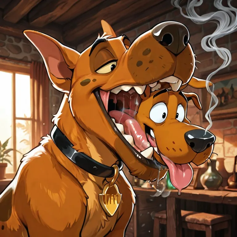 Scooby Doo Swallowing Courage The Cowardly Dog Males
