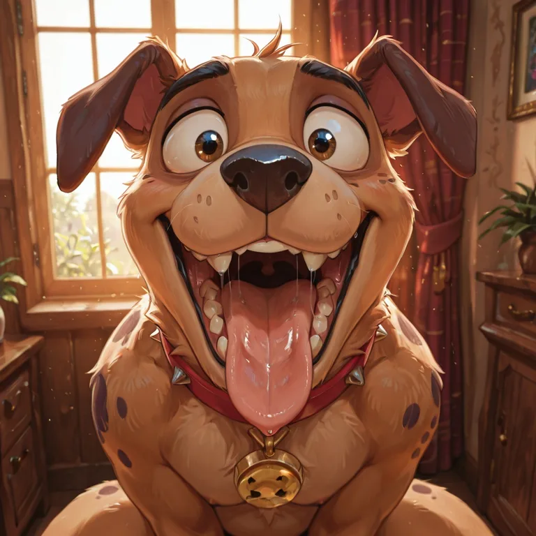 Courage the Cowardly Dog as a Stoner Male