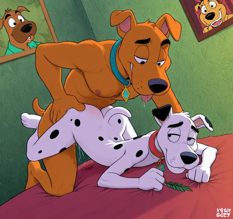 Courage and Scooby-Doo in Animated Adventure