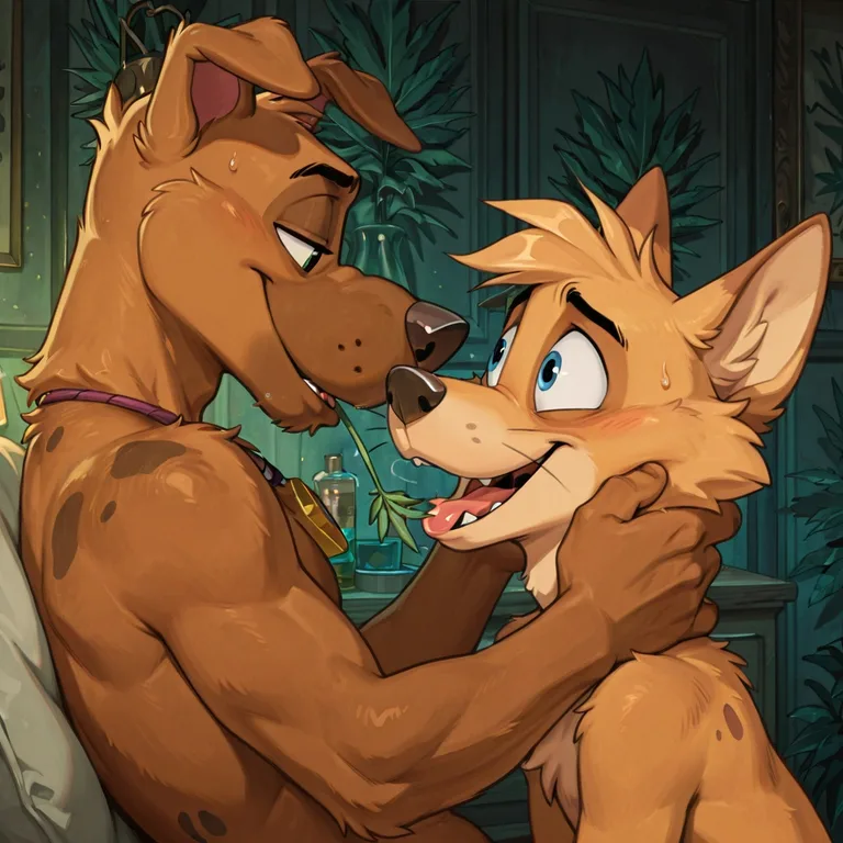Courage the Cowardly Dog and Scooby Fox Stoner Couple