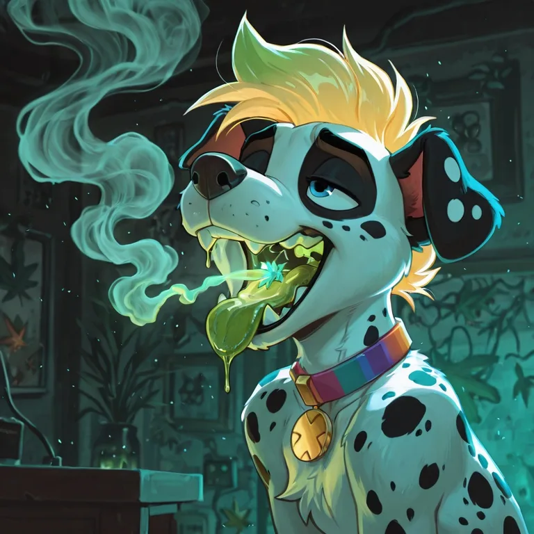 Anthro Stoner Fox with Psychedelic Fur