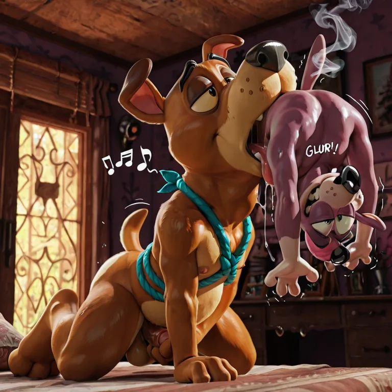 Courage the Cowardly Dog in Swallowing Scene