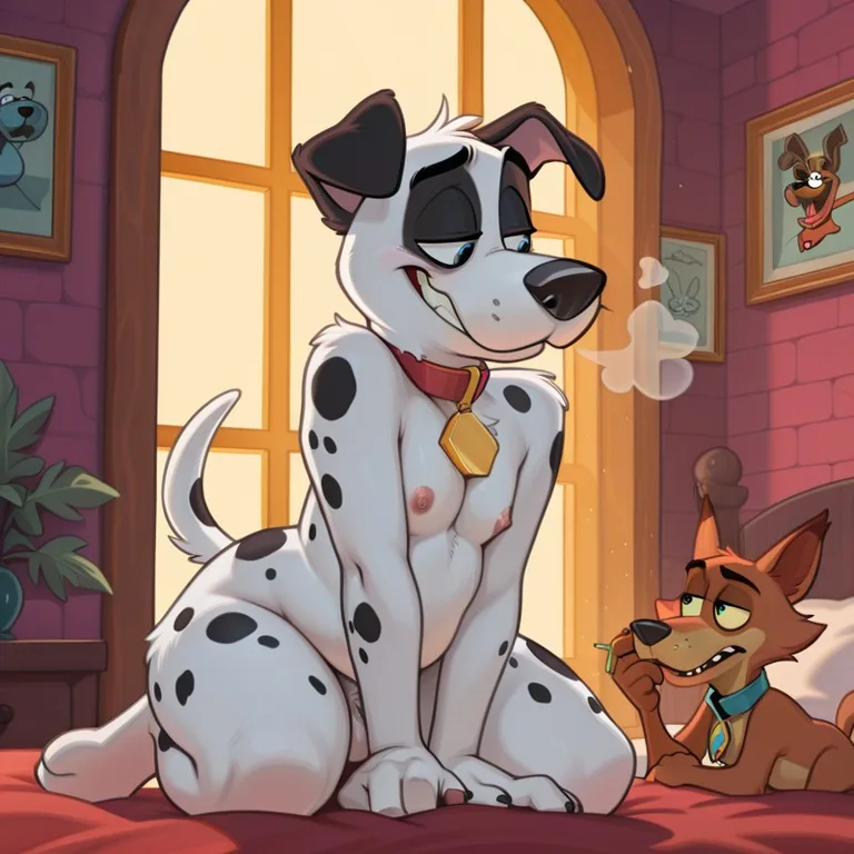 Cowardly Dog in Stoner's Bliss