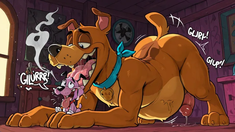Courage the Cowardly Dog Stoner Scene Male On Feral