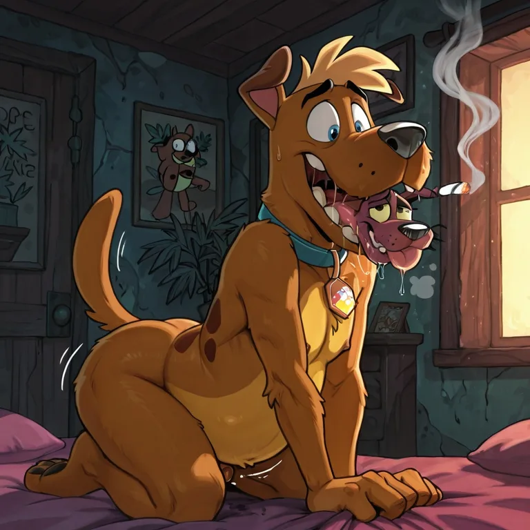 Courage the Cowardly Dog: Stoned Anthro Vore