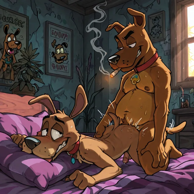 Courage the Cowardly Dog Nude Stoner Art Anthro