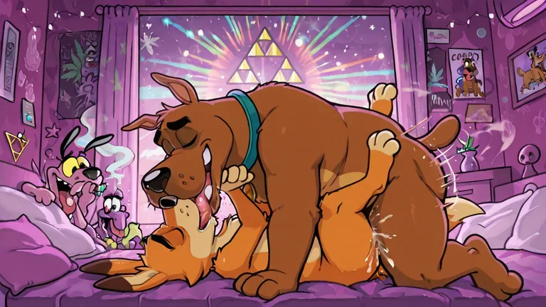 Courage the Cowardly Dog in Romantic Stoner Scene